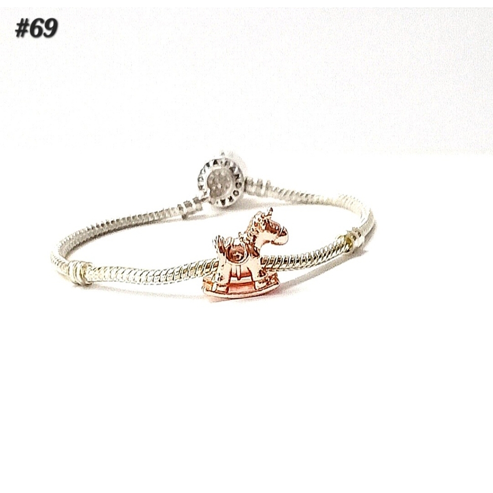#69 Rose Gold Nursery Rocking Horse Charm